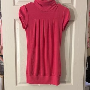 Love Culture Vibrant Pink Cowl Neck Sweater